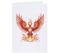 Azeeda 4 x 'Phoenix Rising from Flames' Gift Tags/Labels (GI00130534)