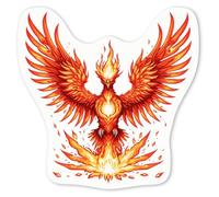 Azeeda 4 x 'Phoenix Rising from Flames' White Premium Vinyl Decal Stickers - Waterproof, Durable & Easy to Apply - for Car Bumpers, Windows, Bins & More - Small (50mm) (DW00190358)