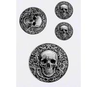 Azeeda 4 x 'Pirate Skull Coin' Temporary Tattoos (TO00102088)