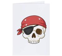 Azeeda 4 x 'Pirate Skull with Eyepatch' Gift Tags/Labels (GI00130786)