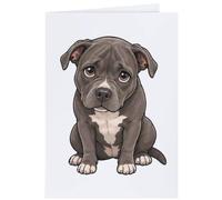 Azeeda 4 x 'Pitt Bull Puppy Eyes' Gift Tags (GI00149680) | Present Labels for Birthdays, Christmas, Weddings and Parties