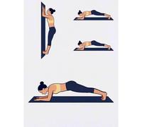 Azeeda 4 x 'Plank Yoga Pose' Temporary Tattoos (TO00099602)