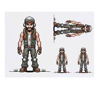 Azeeda 4 x 'Post-Apocalyptic Survivor' Temporary Tattoos - Water Resistant, Skin-Safe, Non-Toxic Transfers, Mixed Sizes (TO00098422)