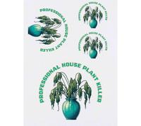 Azeeda 4 x 'Professional Plant Killer' Temporary Tattoos - Water Resistant, Skin-Safe, Non-Toxic Transfers, Mixed Sizes (TO00099760)
