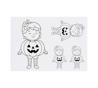 Azeeda 4 x 'Pumpkin Halloween Costume' Temporary Tattoos - Water Resistant, Skin-Safe, Non-Toxic Transfers, Mixed Sizes (TO00087912)
