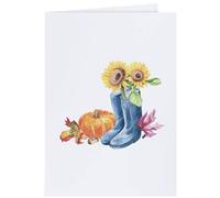 Azeeda 4 x 'Pumpkin, Sunflowers and Boots Autumn ' Gift Tags/Labels (GI00122236)