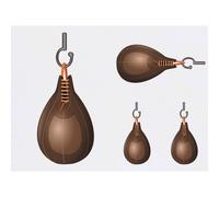 Azeeda 4 x 'Punching Ball for Boxing' Temporary Tattoos - Water Resistant, Skin-Safe, Non-Toxic Transfers, Mixed Sizes (TO00094736)