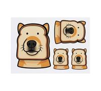 Azeeda 4 x 'Pure Bread Dog' Temporary Tattoos - Water Resistant, Skin-Safe, Non-Toxic Transfers, Mixed Sizes (TO00092922)