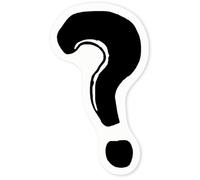 Azeeda 4 x 'Question Mark' Stickers - Clear, 5cm (DC00027585)