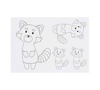 Azeeda 4 x 'Red Panda Outline' Temporary Tattoos - Water Resistant, Skin-Safe, Non-Toxic Transfers, Mixed Sizes (TO00097090)