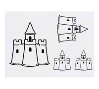 Azeeda 4 x 'Sand Castle' Temporary Tattoos (TO00101742)