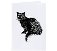 Azeeda 4 x 'Scruffy Cat Scribble' Gift Tags/Labels (GI00134419)