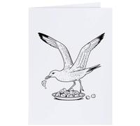 Azeeda 4 x 'Seagull Stealing Food' Gift Tags/Labels (GI00130432)