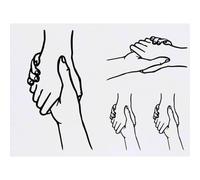 Azeeda 4 x 'Shaking Hands' Temporary Tattoos - Water Resistant, Skin-Safe, Non-Toxic Transfers, Mixed Sizes (TO00092248)