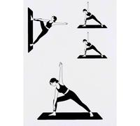 Azeeda 4 x 'Side Angle Yoga Pose' Temporary Tattoos (TO00099614)