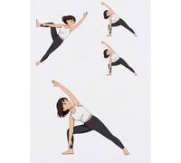 Azeeda 4 x 'Side Angle Yoga Pose' Temporary Tattoos (TO00099616)