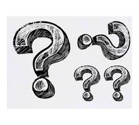 Azeeda 4 x 'Sketchy Question Mark ' Temporary Tattoos - Water Resistant, Skin-Safe, Non-Toxic Transfers, Mixed Sizes (TO00071878)
