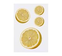Azeeda 4 x 'Sliced Lemon' Temporary Tattoos - Water Resistant, Skin-Safe, Non-Toxic Transfers, Mixed Sizes (TO00097482)