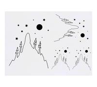 Azeeda 4 x 'Stars Above The Mountain' Temporary Tattoos (TO00099138)