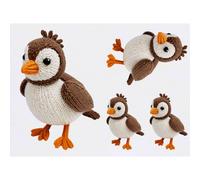 Azeeda 4 x 'Stitched Style Bird' Temporary Tattoos - Water Resistant, Skin-Safe, Non-Toxic Transfers, Mixed Sizes (TO00101162)