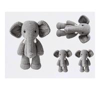 Azeeda 4 x 'Stitched Style Elephant' Temporary Tattoos - Water Resistant, Skin-Safe, Non-Toxic Transfers, Mixed Sizes (TO00101164)