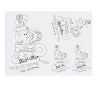 Azeeda 4 x 'Teacup Ghost Artie The Painter' Temporary Tattoos - Water Resistant, Skin-Safe, Non-Toxic Transfers, Mixed Sizes (TO00098706)
