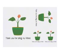 Azeeda 4 x 'Thank You For Being A Friend' Temporary Tattoos - Water Resistant, Skin-Safe, Non-Toxic Transfers, Mixed Sizes (TO00105368)