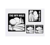 Azeeda 4 x 'The 19th Hole Golf' Temporary Tattoos - Water Resistant, Skin-Safe, Non-Toxic Transfers, Mixed Sizes (TO00088264)