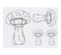 Azeeda 4 x 'The Happy Toadstool ' Temporary Tattoos (TO00104548)