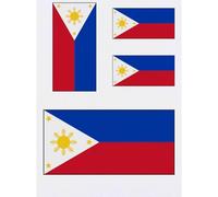 Azeeda 4 x 'The Philippines Flag' Temporary Tattoos (TO00014787)