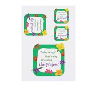 Azeeda 4 x 'Today Is A Gift' Temporary Tattoos - Water Resistant, Skin-Safe, Non-Toxic Transfers, Mixed Sizes (TO00090952)