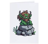 Azeeda 4 x 'Troll on Rock' Gift Tags/Labels (GI00136519)