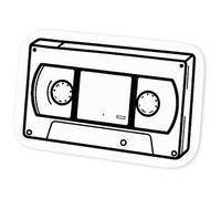 Azeeda 4 x 'VHS Video Tape' Clear Premium Vinyl Decal Stickers - Waterproof, Durable & Easy to Apply - for Car Bumpers, Windows, Bins & More - Small (50mm) (DC00168966)