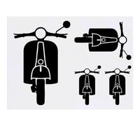 Azeeda 4 x 'Vintage Scooter Moped' Temporary Tattoos (TO00106546)
