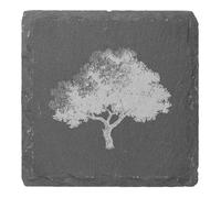 Azeeda 4 x 'Vintage Tree' 10cm Square Slate Coasters (CR00228543)