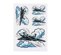 Azeeda 4 x 'Vulcan Bomber Flight' Temporary Tattoos - Water Resistant, Skin-Safe, Non-Toxic Transfers, Mixed Sizes (TO00095902)