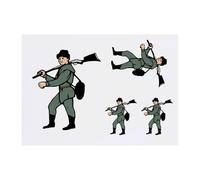 Azeeda 4 x 'Walking Hunter' Temporary Tattoos (TO00095524)