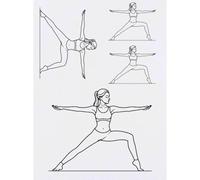 Azeeda 4 x 'Warrior II Yoga Pose' Temporary Tattoos - Water Resistant, Skin-Safe, Non-Toxic Transfers, Mixed Sizes (TO00099618)