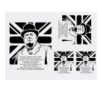 Azeeda 4 x 'We Shall Never Surrender' Temporary Tattoos (TO00101396)