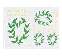 Azeeda 4 x 'Wedding Blessing For Your Special Day' Temporary Tattoos - Water Resistant, Skin-Safe, Non-Toxic Transfers, Mixed Sizes (TO00103028)