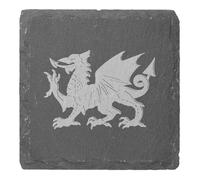 Azeeda 4 x 'Welsh Dragon' Slate Coasters (CR00220293)