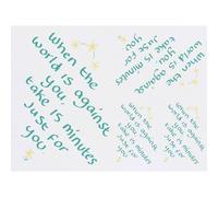 Azeeda 4 x 'When The World Is Against You' Temporary Tattoos - Water Resistant, Skin-Safe, Non-Toxic Transfers, Mixed Sizes (TO00092310)