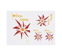 Azeeda 4 x 'With Love To You' Temporary Tattoos - Water Resistant, Skin-Safe, Non-Toxic Transfers, Mixed Sizes (TO00089844)
