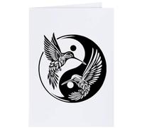 Azeeda 4 x 'Yin Yang Hummingbirds' Gift Tags (GI00127294)
