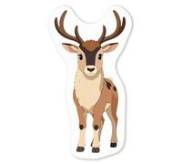 Azeeda 4 x 'Young Buck Deer' White Premium Vinyl Decal Stickers - Waterproof, Durable & Easy to Apply - for Car Bumpers, Windows, Bins & More - Small (50mm) (DW00189743)