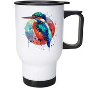 Azeeda 400ml 'Colourful Kingfisher' Reusable Coffee/Travel Mug (MG00076500)