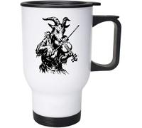 Azeeda 400ml 'Goat Playing Violin' Reusable Coffee/Travel Mug (MG00103157)