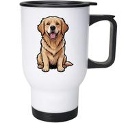 Azeeda 400ml 'Golden Retriever Dog' Reusable Coffee/Travel Mug (MG00109075)
