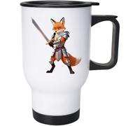 Azeeda 400ml 'Paladin Fox' Reusable Coffee/Travel Mug (MG00108765)