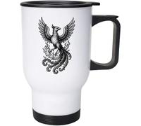 Azeeda 400ml 'Phoenix Bird Flying' Reusable Coffee/Travel Mug (MG00096506)